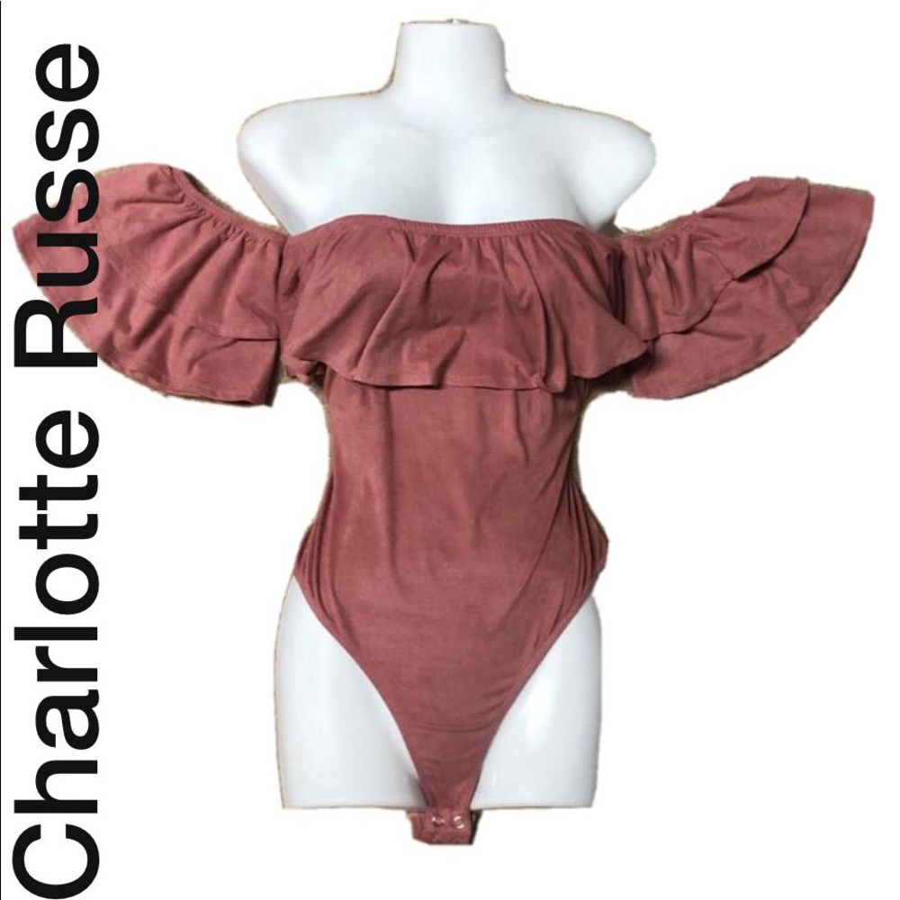 Charlotte Russe Stretch Knit Bodysuit SIZE S